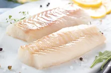 Fresh fish, raw cod fillets with additio